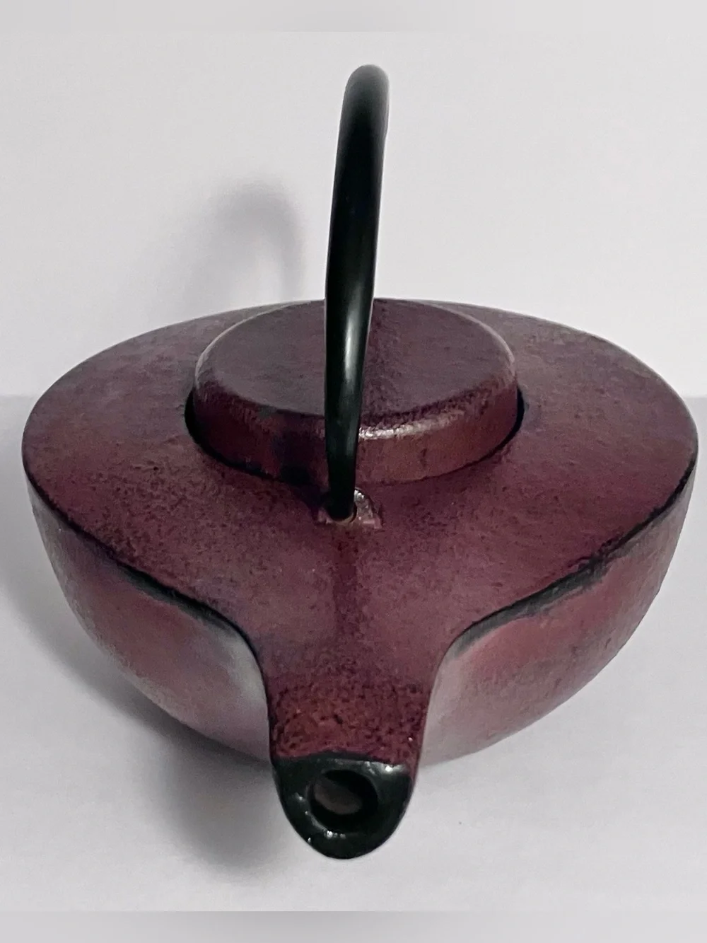 Nanbu Tekki HIKIFUNE TETSUBIN Cast Iron JAPANESE KETTLE / Orange-Red / SOME WEAR